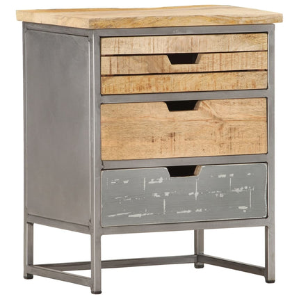 Table De Chevet 40 X 30 X 50 Cm Bois De Manguier Massif