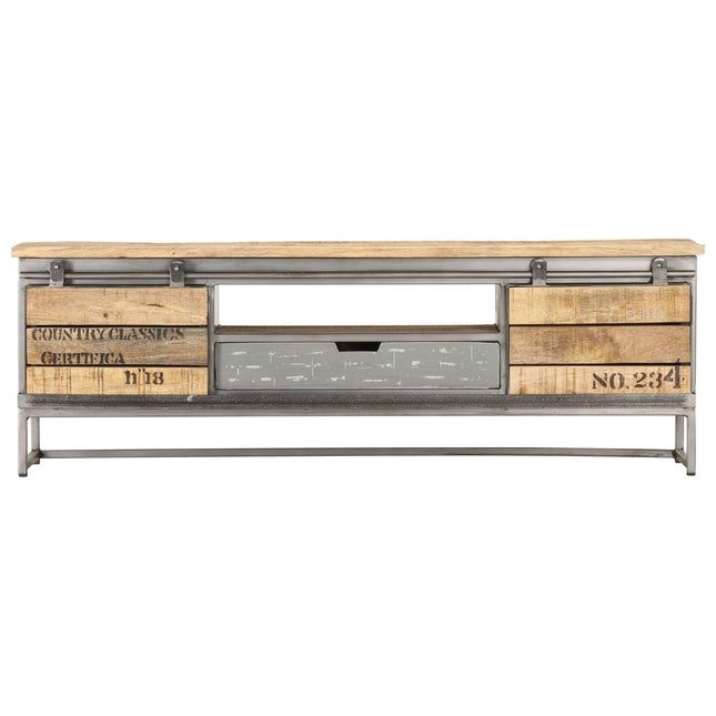 Meuble Tv 120 X 30 X 40 Cm Bois Massif De Manguier