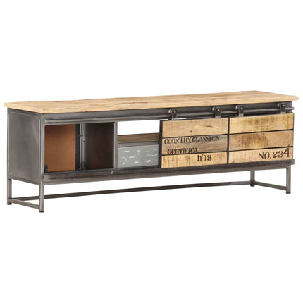Meuble Tv 120 X 30 X 40 Cm Bois Massif De Manguier