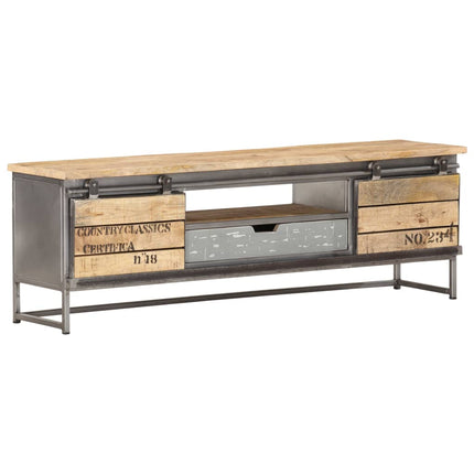 Meuble Tv 120 X 30 X 40 Cm Bois Massif De Manguier