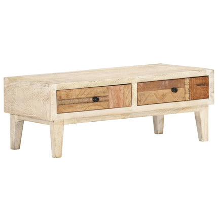 Table Basse 90 X 50 X 35 Cm Bois De Récupération Massif