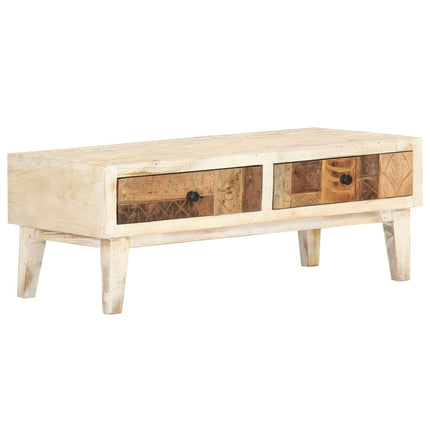 Table Basse 90 X 50 X 35 Cm Bois De Récupération Massif