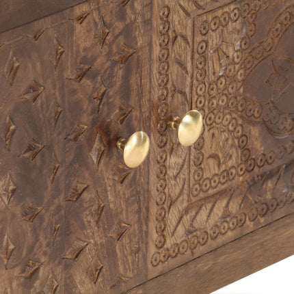 Meuble Tv 138X30X46 Cm Bois Massif De Manguier