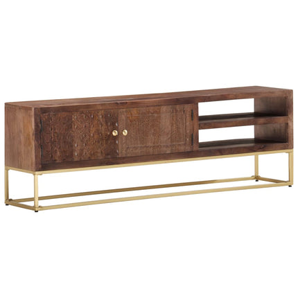 Meuble Tv 138X30X46 Cm Bois Massif De Manguier