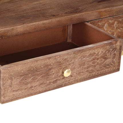 Table Console 90 X 30 X 75 Cm Bois De Manguier Massif