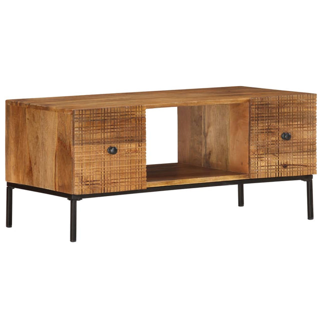 Table Basse 90X45X40 Cm Bois De Manguier Massif