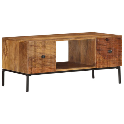 Table Basse 90X45X40 Cm Bois De Manguier Massif