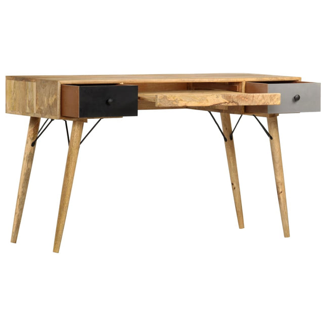 Bureau Avec Tiroirs Bois Solide De Manguier