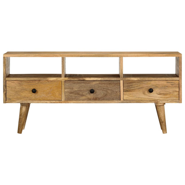 Meuble Tv 110X36X50 Cm Bois Massif De Manguier