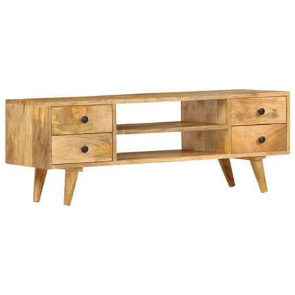 Meuble Tv 110X35X40 Cm Bois Massif De Manguier