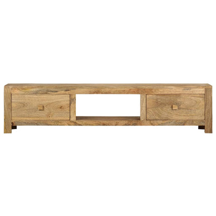 Meuble Tv 140X30X32 Cm Bois Massif De Manguier