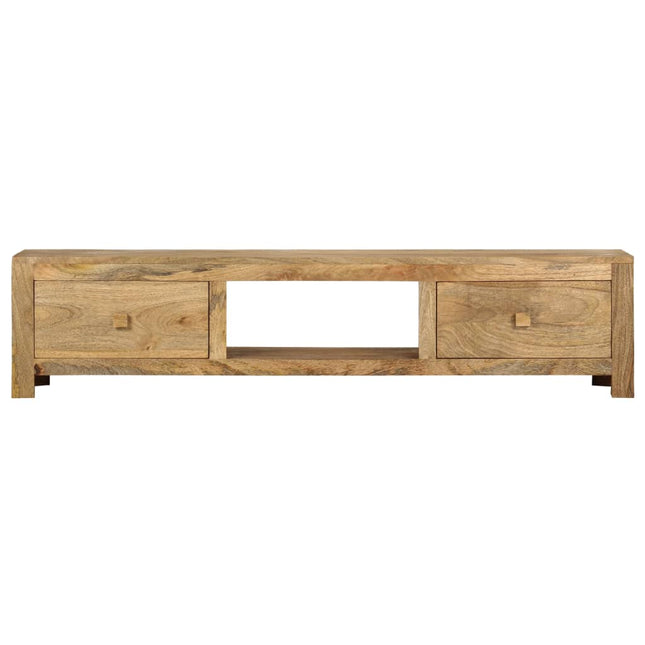 Meuble Tv 140X30X32 Cm Bois Massif De Manguier