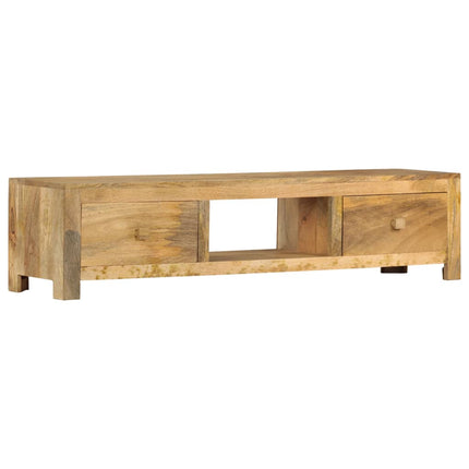 Meuble Tv 140X30X32 Cm Bois Massif De Manguier