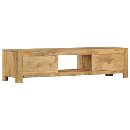 Meuble Tv 140X30X32 Cm Bois Massif De Manguier