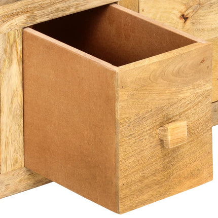 Table Basse Avec 4 Tiroirs 90X50X35 Cm Bois Solide De Manguier