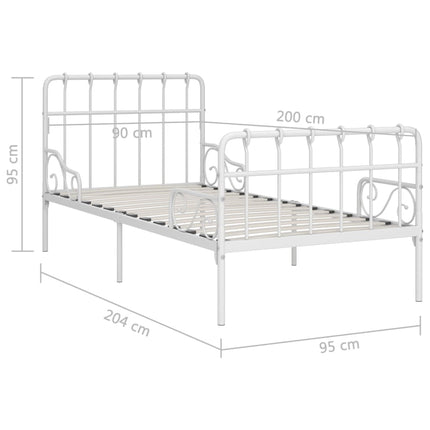 Cadre De Lit Sans Matelas Avec Sommier À Lattes Métal