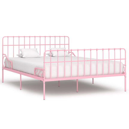Cadre De Lit Sans Matelas Avec Sommier À Lattes Métal
