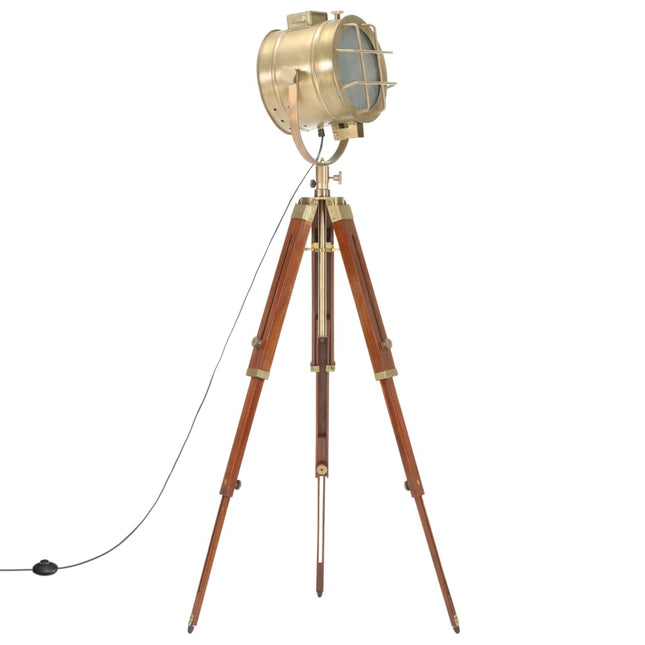 Lampadaire À Trépied Bois De Manguier Massif 165 Cm