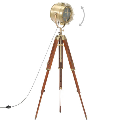 Lampadaire À Trépied Bois De Manguier Massif 165 Cm
