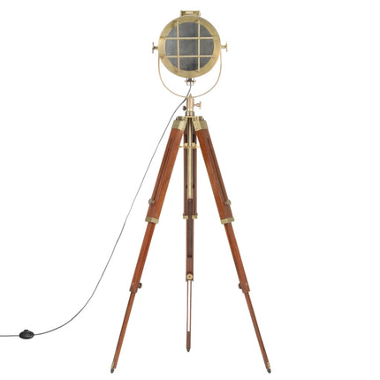 Lampadaire À Trépied Bois De Manguier Massif 165 Cm