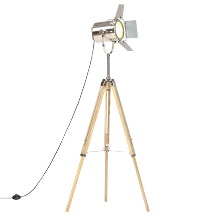 Lampadaire À Trépied Bois De Manguier Massif 140 Cm