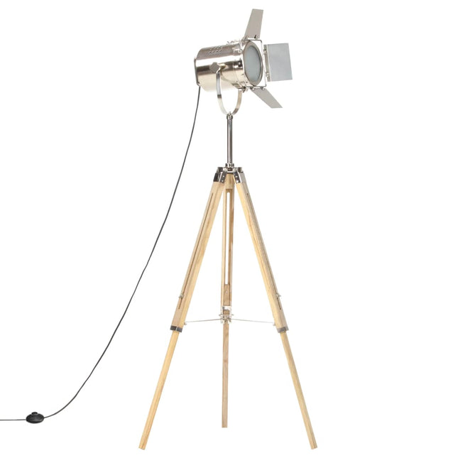 Lampadaire À Trépied Bois De Manguier Massif 140 Cm