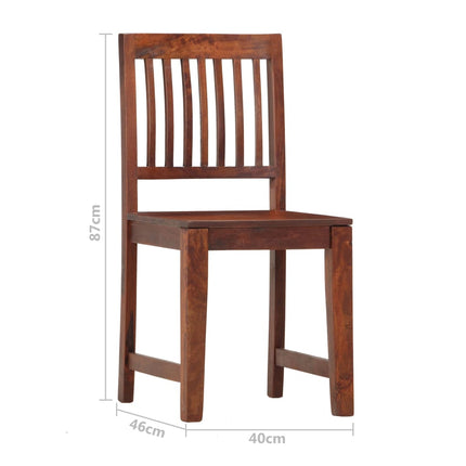 Chaises À Manger Lot De 2 Bois Solide De Manguier