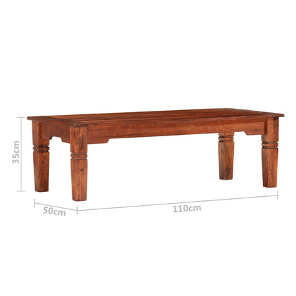 Table Basse 110 X 50 X 35 Cm Bois D'acacia Solide