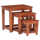 Tables Gigognes 3 Pcs Bois D'acacia Massif