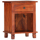Table De Chevet 40 X 30 X 50 Cm Bois D'acacia Massif