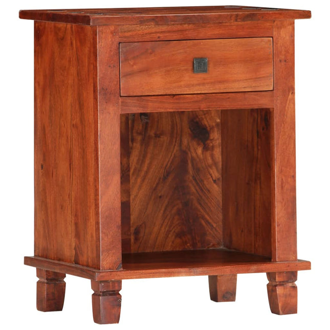 Table De Chevet 40 X 30 X 50 Cm Bois D'acacia Massif