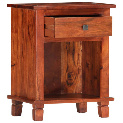 Table De Chevet 40 X 30 X 50 Cm Bois D'acacia Massif