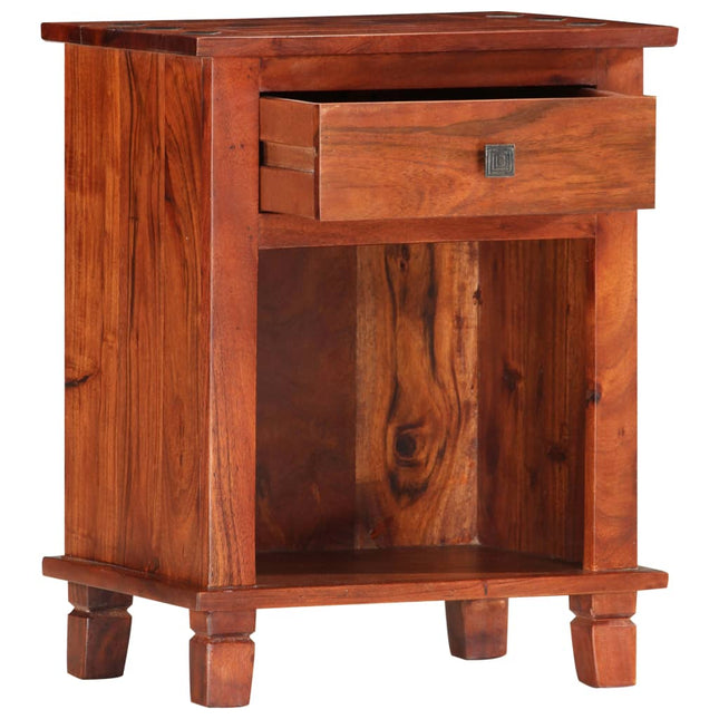 Table De Chevet 40 X 30 X 50 Cm Bois D'acacia Massif