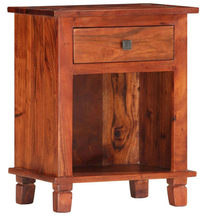 Table De Chevet 40 X 30 X 50 Cm Bois D'acacia Massif