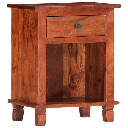 Table De Chevet 40 X 30 X 50 Cm Bois D'acacia Massif