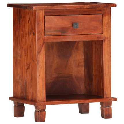 Table De Chevet 40 X 30 X 50 Cm Bois D'acacia Massif