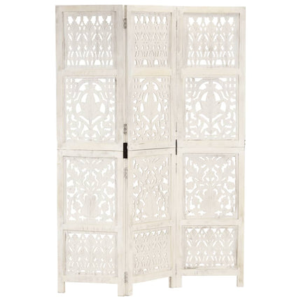 Cloison De Séparation 3 Panneaux 120X165 Cm Bois Manguier