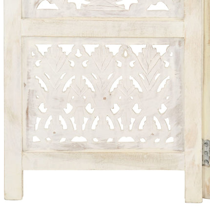 Cloison De Séparation 3 Panneaux 120X165 Cm Bois Manguier
