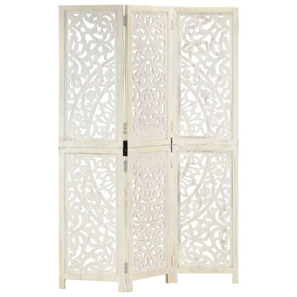 Cloison De Séparation 3 Panneaux 120X165 Cm Bois Manguier