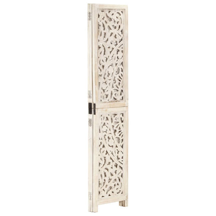 Cloison De Séparation 3 Panneaux 120X165 Cm Bois Manguier