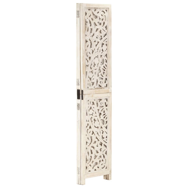 Cloison De Séparation 3 Panneaux 120X165 Cm Bois Manguier