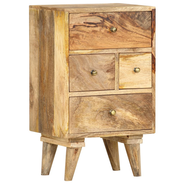 Table De Chevet 36 X 30 X 60 Cm Bois De Manguier Massif
