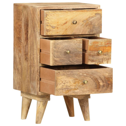 Table De Chevet 36 X 30 X 60 Cm Bois De Manguier Massif