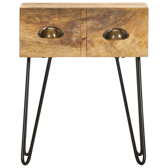 Table De Chevet 40 X 30 X 50 Cm Bois De Manguier Massif