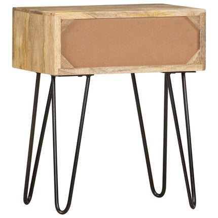 Table De Chevet 40 X 30 X 50 Cm Bois De Manguier Massif