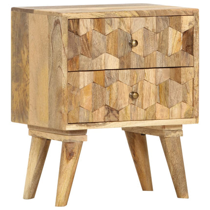 Table De Chevet 40X30X50 Cm Bois De Manguier Massif