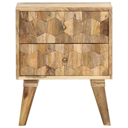 Table De Chevet 40X30X50 Cm Bois De Manguier Massif