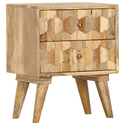 Table De Chevet 40X30X50 Cm Bois De Manguier Massif