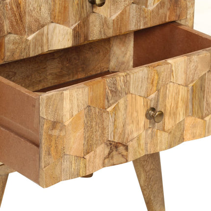 Table De Chevet 40X30X50 Cm Bois De Manguier Massif