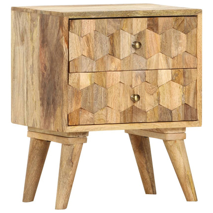 Table De Chevet 40X30X50 Cm Bois De Manguier Massif